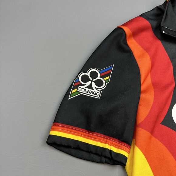 Vintage Colnago Cycling Jersey Mens 3 Black Short Sleeve Made In Italy 80s - Picture 3 of 15
